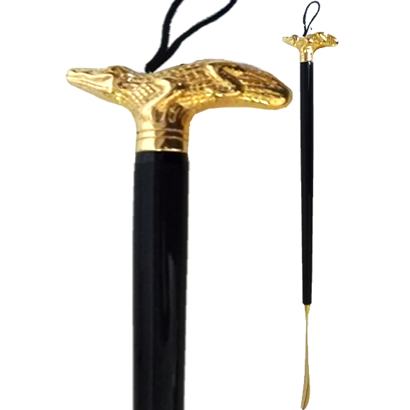 70109 GOLD ALLIGATOR SHOEHORN - Click Image to Close